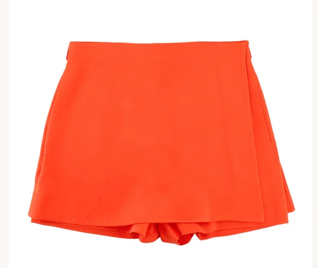 Valentino Garavani Orange Wool Asymmetric Skort in Orange Wool from HEWI, photo 2 of 2