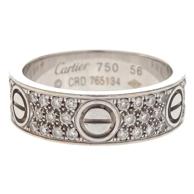 Cartier Love Ring Pave Diamond 750 CRD765134 #56 #55 Jewelry from AMORE Vintage Tokyo