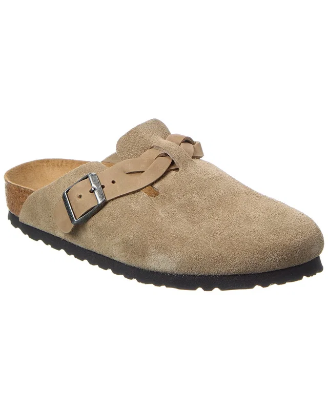 Birkenstock Boston Braided Narrow Suede Clog, image 1 of 1 from Rue La La