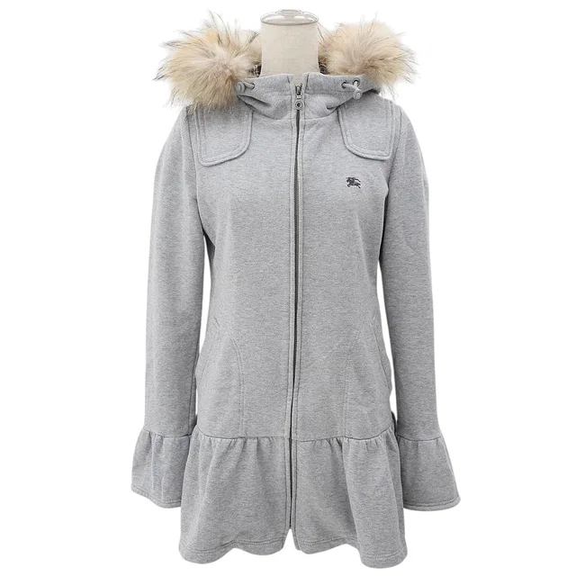 Burberry Embroidered Logo One-Piece Hoodie #38 Gray in Grey from VINTAGE QOO TOKYO