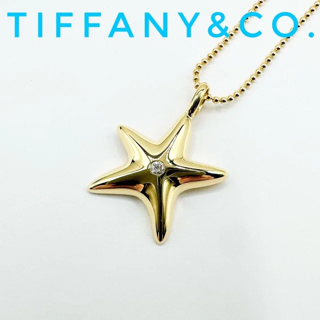 Tiffany & Co. Star Fish Diamond Yellow Gold Necklace 39 in Yellow from The Reluxe
