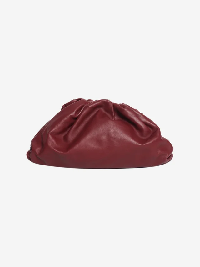 Bottega Veneta Maroon leather pouch bag in Leather from Sign of the Times