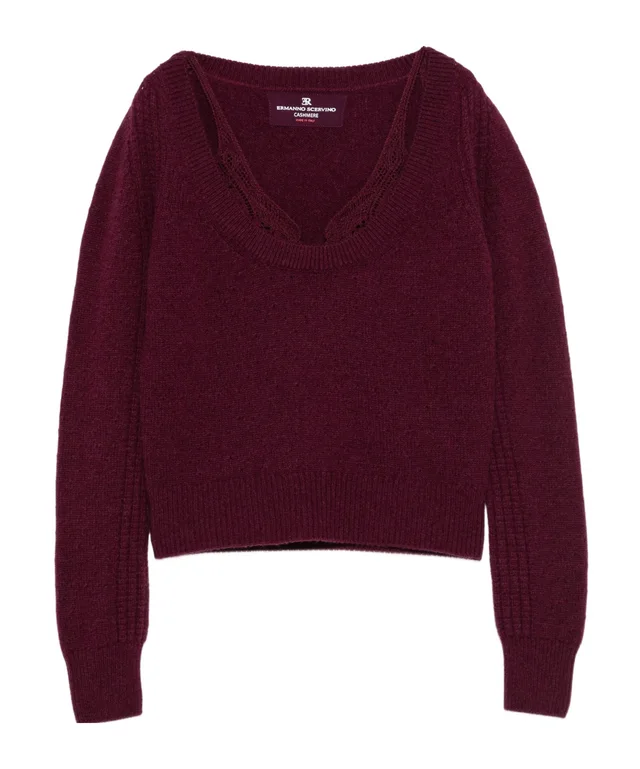 Ermanno Scervino cut-out V-neck sweater, image 1 of 1 from SENSER