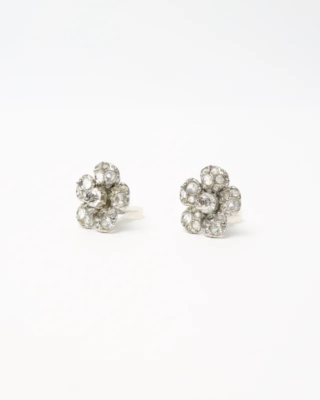 Chanel Coco Mark Rhinestone Clip-on Earrings from A Retro Tale, photo 2 of 4