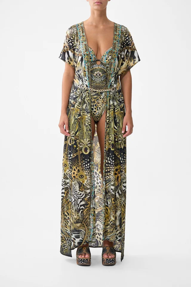 Camilla eBoutique FRONT SPLIT BEACH MAXI DRESS WITH CHAIN FELINE FOLKLORE from CAMILLA, photo 1 of 1