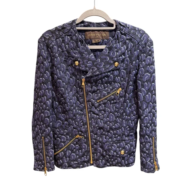 Louis Vuitton biker jacket size 40 in Denim from Revivre Luxury Consignment