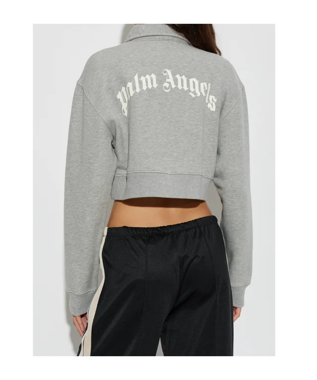 Palm Angels Logo Cropped Zip Sweatshirt, photo 3 of 5 from SENSER