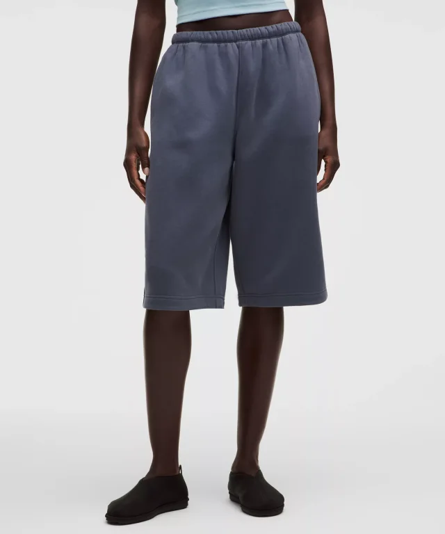 lululemon Women's Steady State SuperLoft Oversized Short 15" in Dusty Diamond, photo 2 of 14 from lululemon