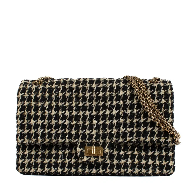 Chanel 15K Brasserie Tweed Large Reissue 2.55 Bag in Tweed from Labellov