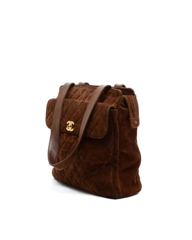 Chanel CC Suede Tote Bag in Suede from A Retro Tale, photo 2 of 10