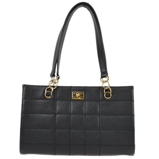 Chanel 2001-2003 Black Caviar Wild Stitch Choco Bar Tote Bag in Black Caviar leather from AMORE Vintage Tokyo