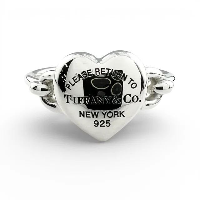 Return to Tiffany Full Heart Ring Silver in Silver from The Reluxe