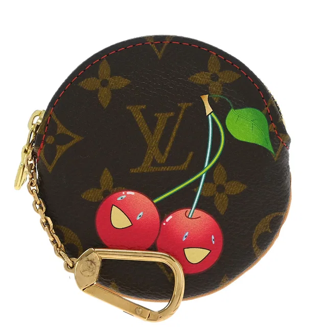 Louis Vuitton 2005 Cherry Porte Monnaie Rond Coin Case Wallet M95043 in Canvas from AMORE Vintage Tokyo