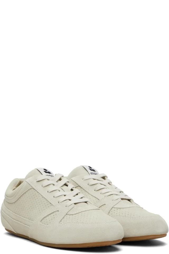 Isabel Marant Beige Sennyh Low Sneakers, photo 4 of 5 from SSENSE
