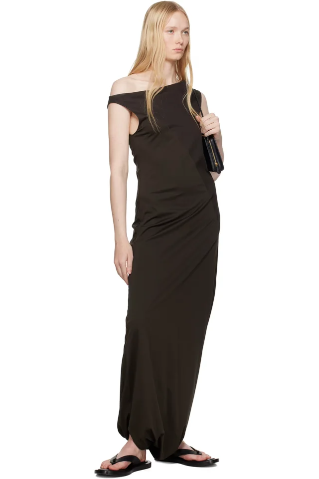 Ruohan Brown Twist Maxi Dress, photo 4 of 4 from SSENSE