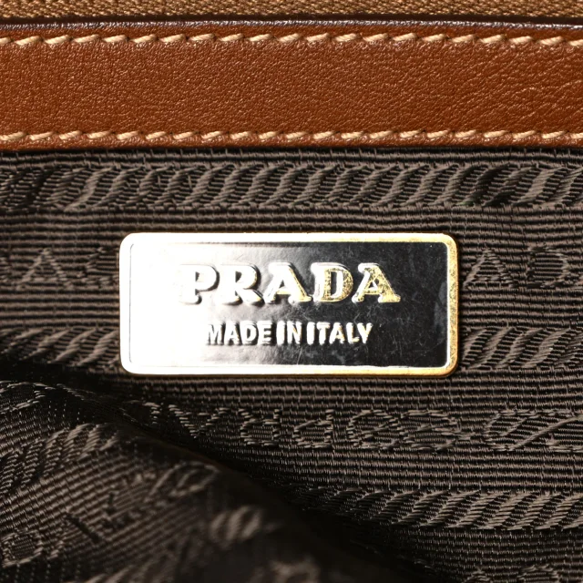 Prada Vitello Daino Grommet Satchel Bruciato in Calfskin from FASHIONPHILE, photo 6 of 11