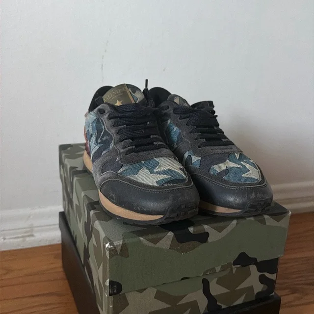 Rockstar Valentino Garavani Denim Sneakers in blue Denim from Poshmark