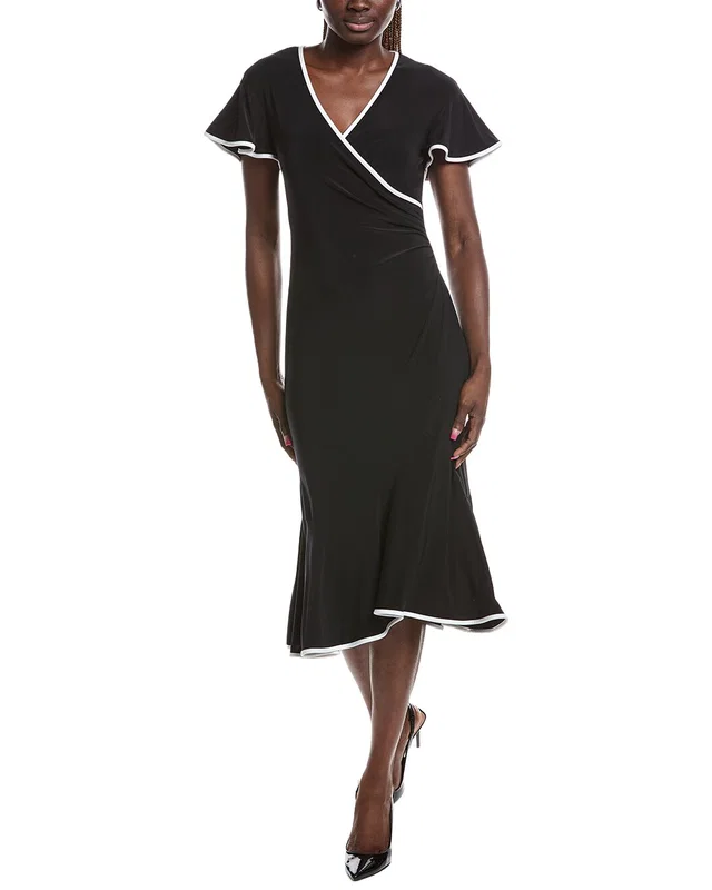 Joseph Ribkoff Contrast Midi Dress, image 1 of 1 from Gilt