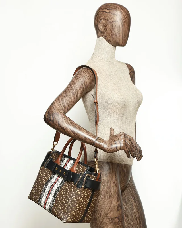 Burberry E Canvas Monogram Stripe Belt Tote Bag in Canvas from A Retro Tale, photo 16 of 16