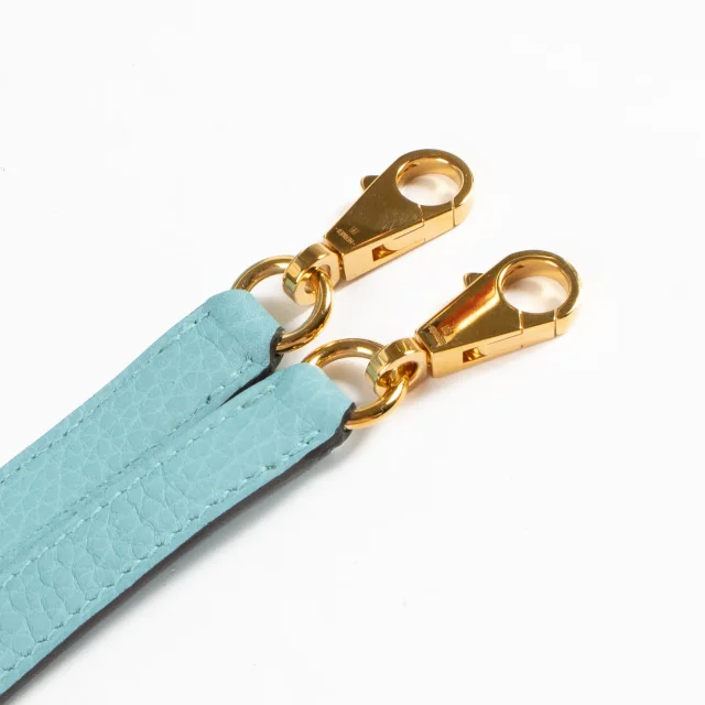 Hermès Kelly 28 Bleu Atoll Clemence GHW in Blue Clemence leather from Labellov, photo 15 of 17