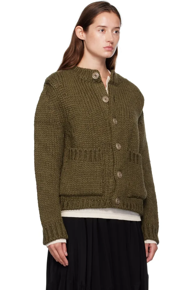 OUR LEGACY Khaki Over Cardigan, photo 2 of 4 from SSENSE