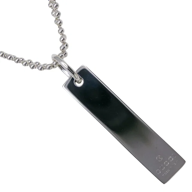 Gucci Bar Ball Chain 925 Sterling Silver Necklace in Silver from The Reluxe