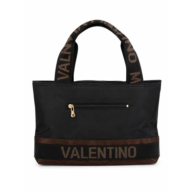 Valentino Garavani Valentina Rossa Vintage Y2k Black Nylon Logo Shoulder Bag Handbag in brown|black|red Nylon from Poshmark