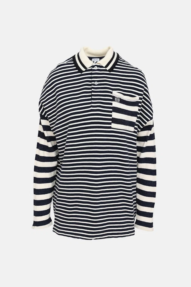 Loewe Knit Stripe Polo Shirt from VSP Consignment