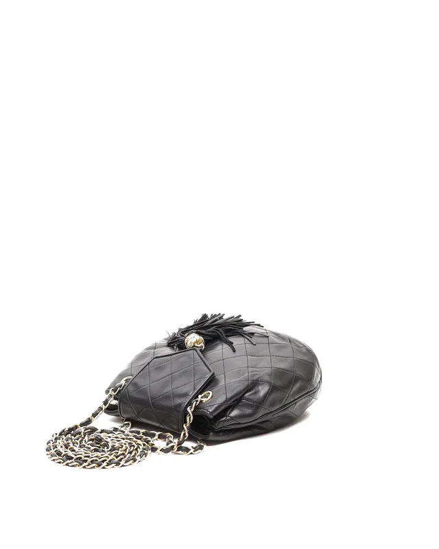 Chanel CC Quilted Tassel Bag in Leather from A Retro Tale, photo 4 of 9