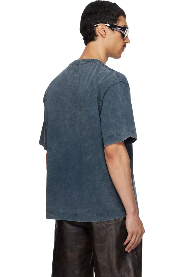 Off-White Navy Bookish Mar Skate T-shirt, photo 3 of 4 from SSENSE