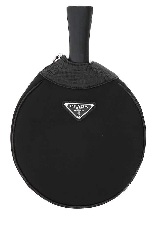 Prada Ping Pong Clutch — Black Exterior: Re-nylon in Black Nylon from HEWI