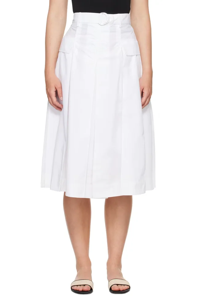 3.1 Phillip Lim White Utility Midi Skirt, image 1 of 1 from SSENSE