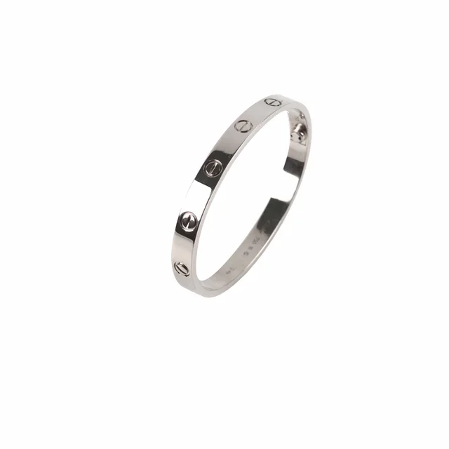 Cartier Classic Love Bracelet White Gold Size 16 in White from The Purse Affair