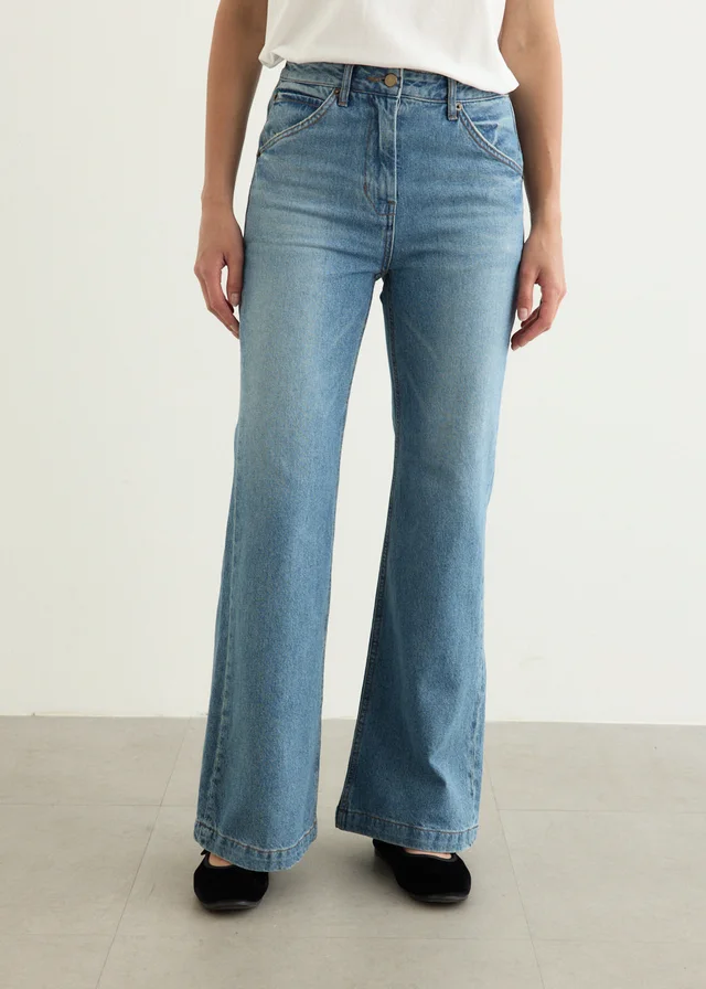 Low Classic Cinch Back Bootcut Denim Jeans in Blue from Incu, photo 1 of 1
