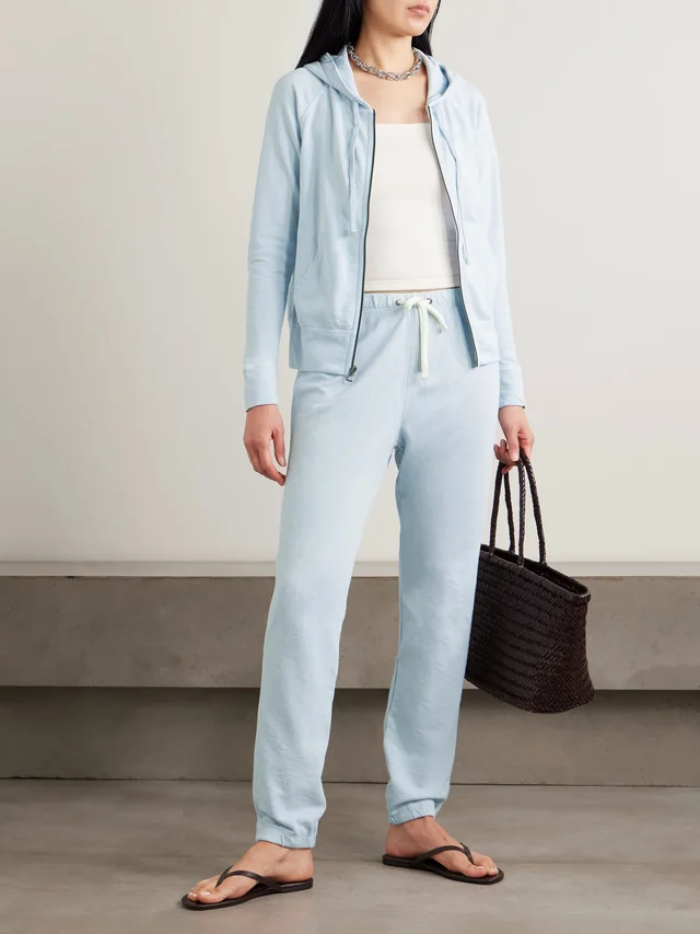 JAMES PERSE Cotton-terry track pants in Blue, photo 2 of 2 from NET-A-PORTER (Canada)