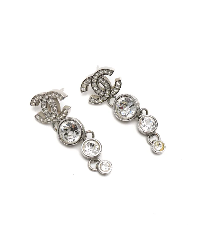Chanel Coco Mark Dangling Rhinestone Earrings from A Retro Tale, photo 2 of 3