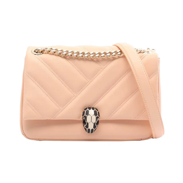 Bvlgari Serpenti Cabochon Leather Shoulder Bag in Leather from LuxUness