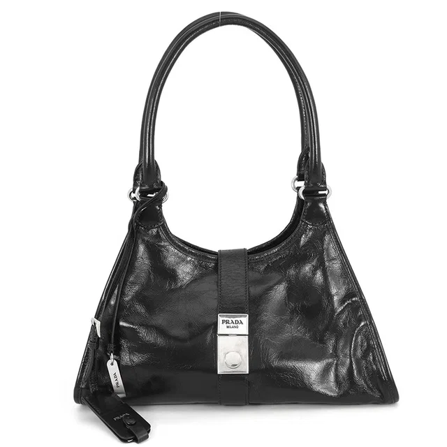 Prada Hobo Bag Black1BG563 Leather Size Medium in Leather from GALLERY RARE