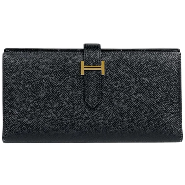 Hermès Bearn Soufflet Wallet Bifold Veau Epsom Black in Black Epsom leather from The Reluxe