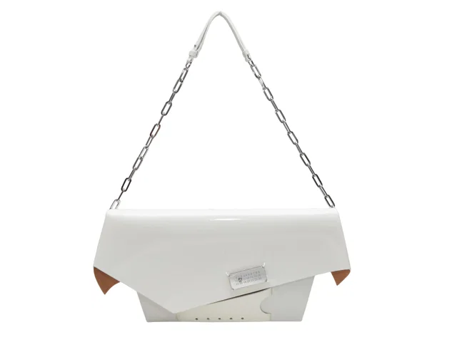 White Maison Margiela Snatched Classique Shoulder Bag in White Patent leather from Designer Revival, photo 1 of 1