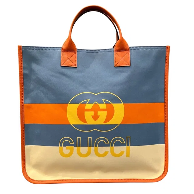 Gucci Interlocking G Children's Tote Bag Nylon Leather Kids in Nylon from The Reluxe
