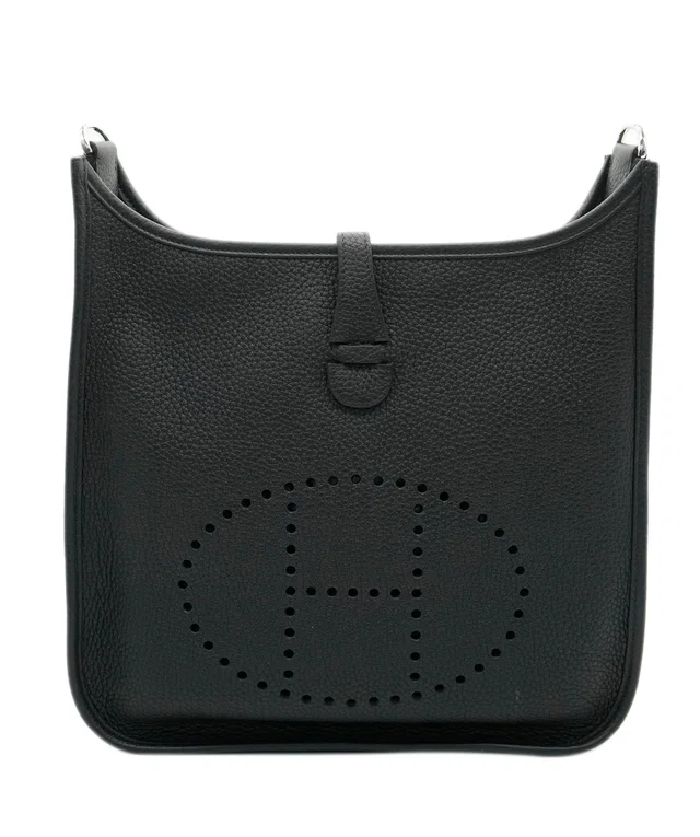 Hermès Evelyn GM Black in Black Clemence leather from Luxury Promise