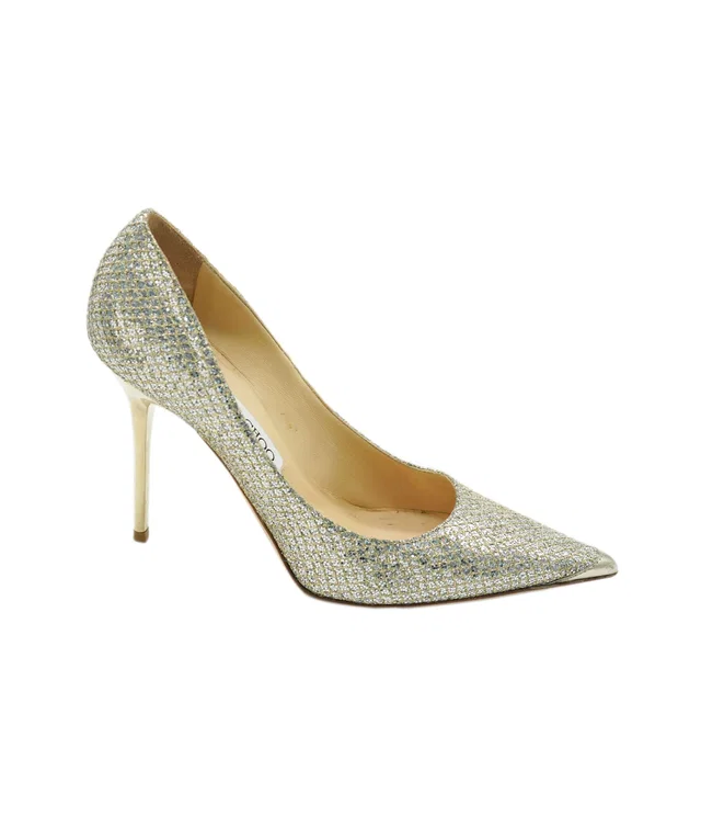 Jimmy Choo shimmer point toe heels size 37.5 from Luxury Promise