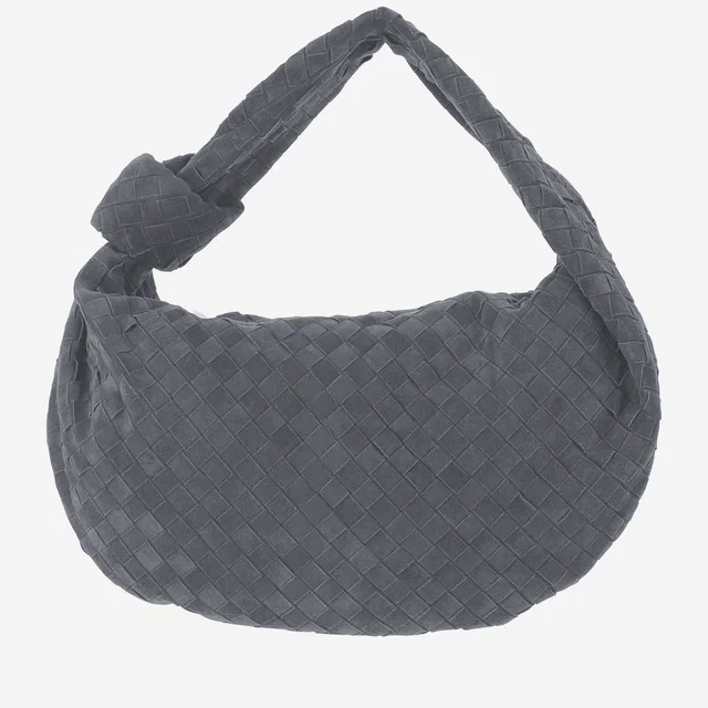 Bottega Veneta Jodie Shoulder Bag — Gray Lambskin Leather in Grey Lambskin from HEWI