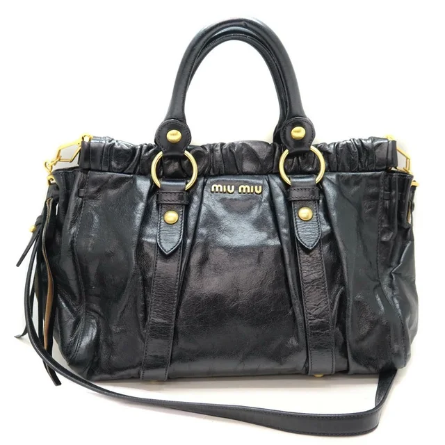 Miu Miu Bag Leather Black in black Leather from Poshmark