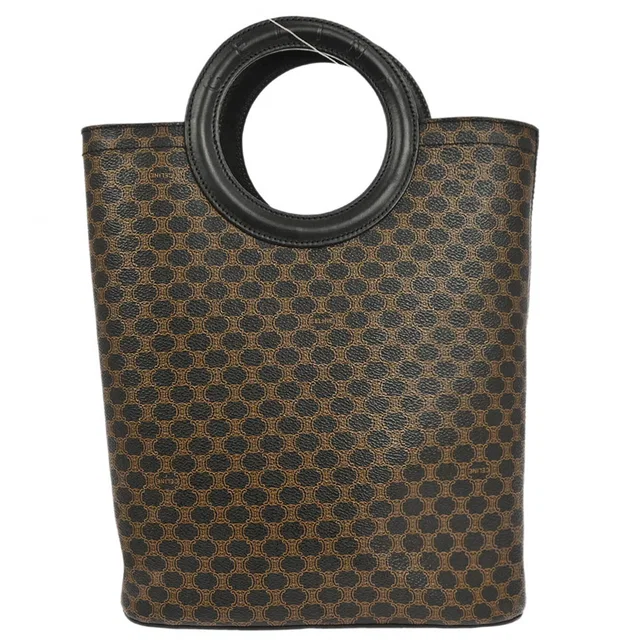 Celine Black Macadam Tote Handbag in Black Leather from AMORE Vintage Tokyo
