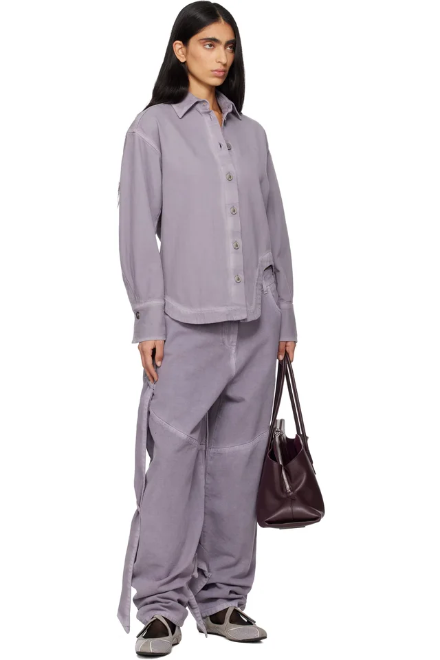 The Attico Purple Long Jeans, photo 4 of 4 from SSENSE