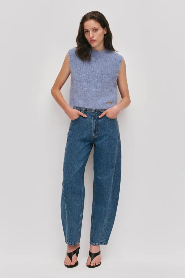 AJE Marni Fluffy Vest in Blue from Aje, photo 1 of 1