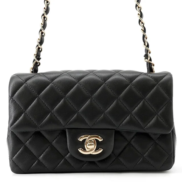 Chanel Classic Matelasse ChainShoulder Bag BlackA69900 Lambskin Size 20 in Lambskin from GALLERY RARE