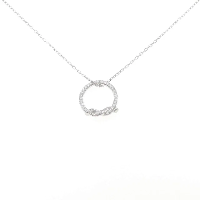Cartier Entrelacé 750 White Gold Diamond Necklace in White from LuxUness